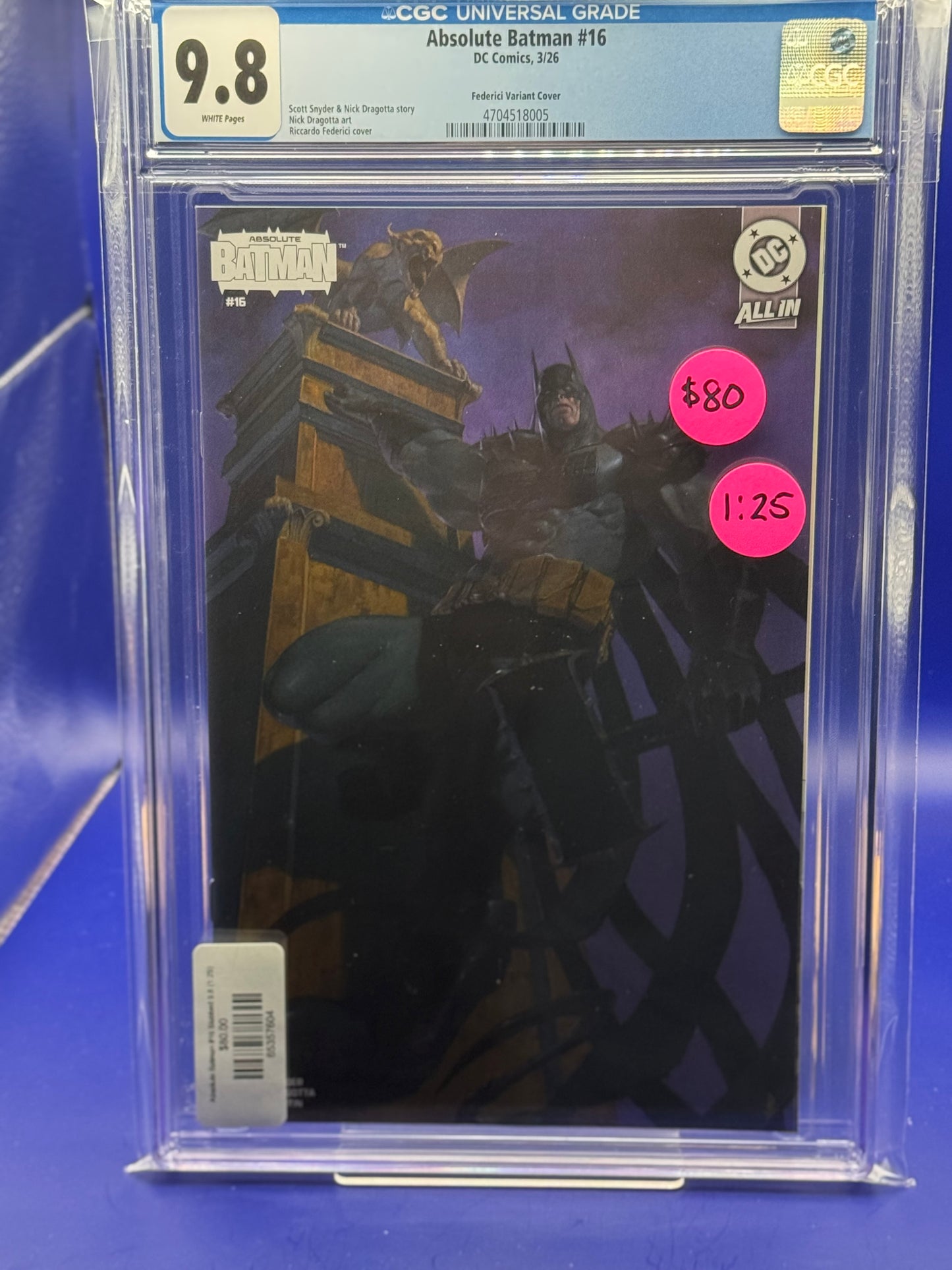 Absolute Batman #16 Slabbed 9.8 (1:25)
