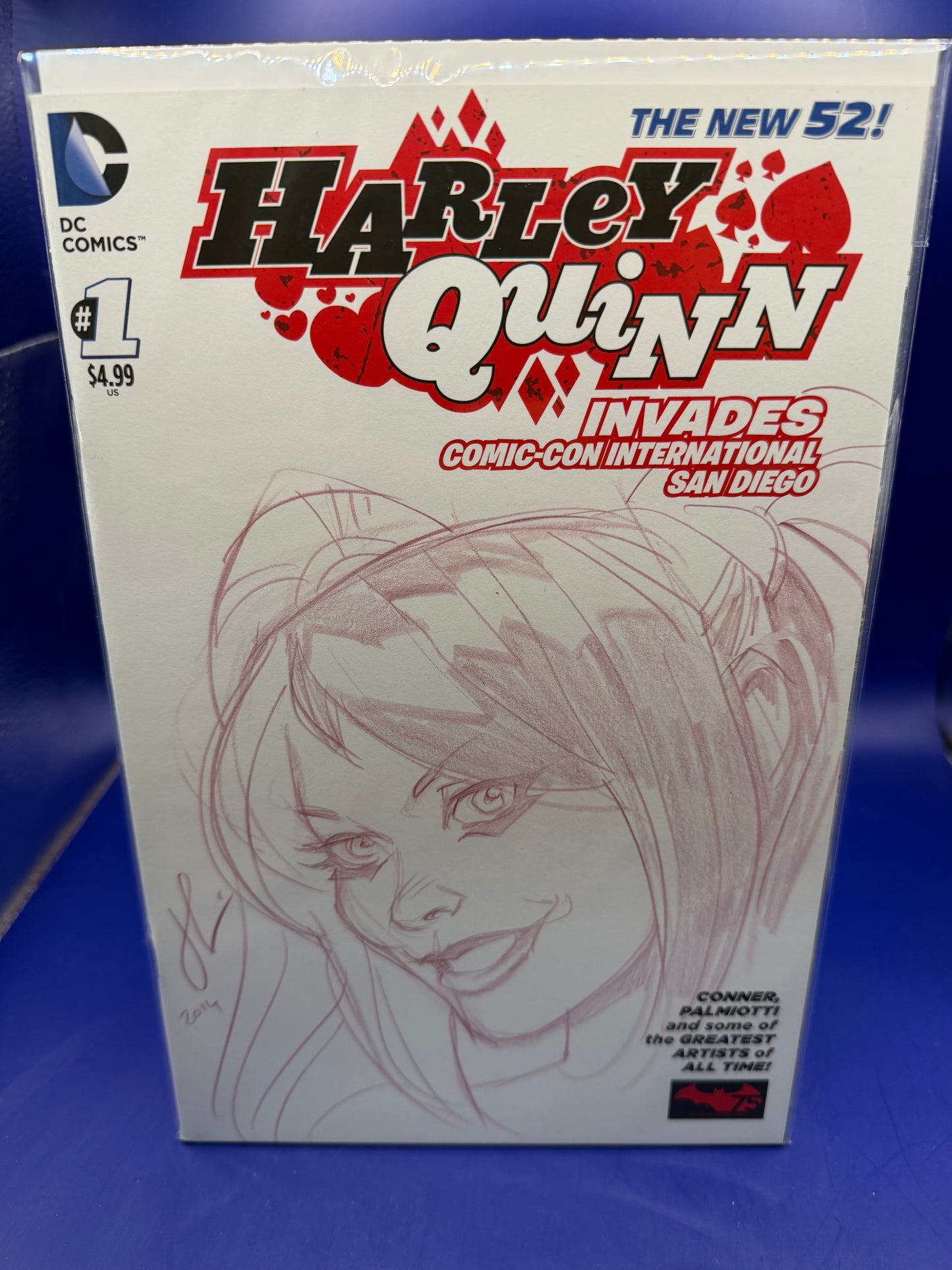 Harley Quinn #1 Blank Remarked 7 Signed by Chad Hardin W/COA