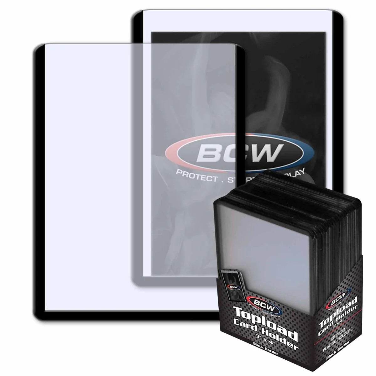 BCW: 3x4 Topload Card Holder - Black Border