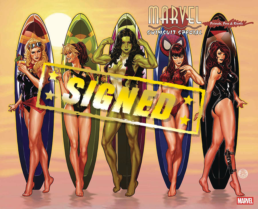 Df Marvel Swimsuit Special Friends Foes & Rivals #1 Signed By Mark Brooks