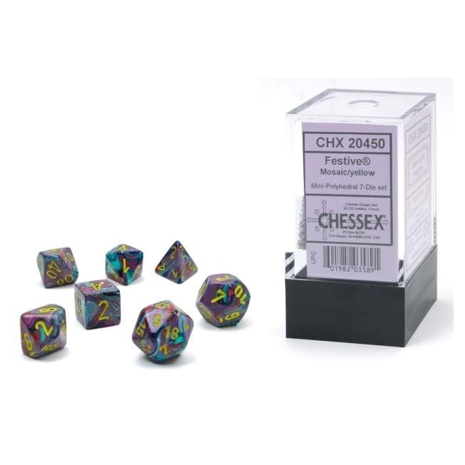 MINI GEMINI 7-DIE SET FESTIVE MOSAIC w/ YELLOW