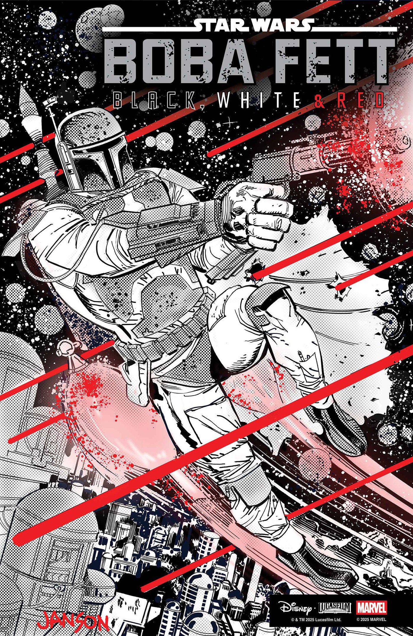 Star Wars: Boba Fett Black, White & Red #3 Klaus Janson Variant
