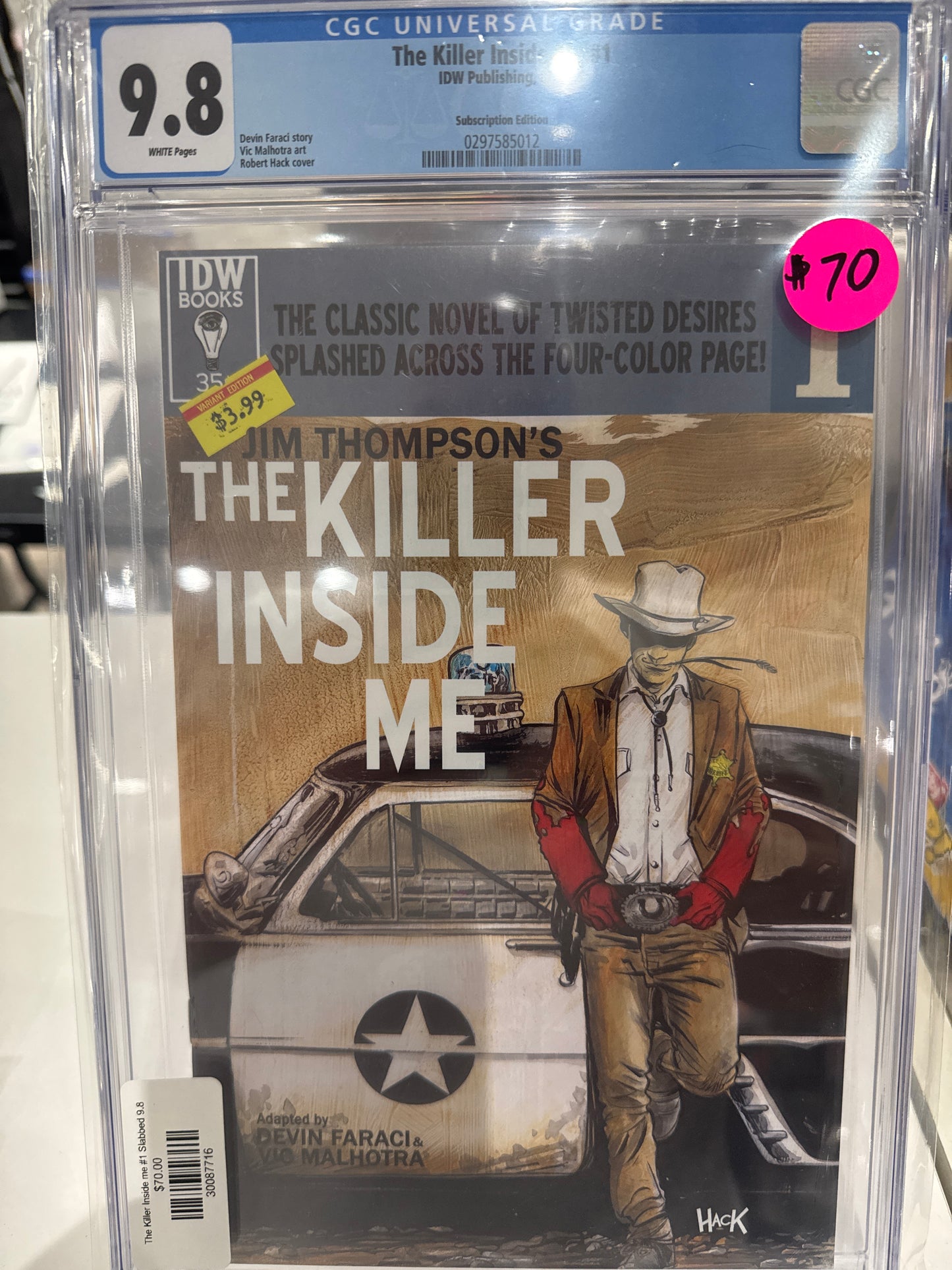 The Killer Inside me #1 Slabbed 9.8