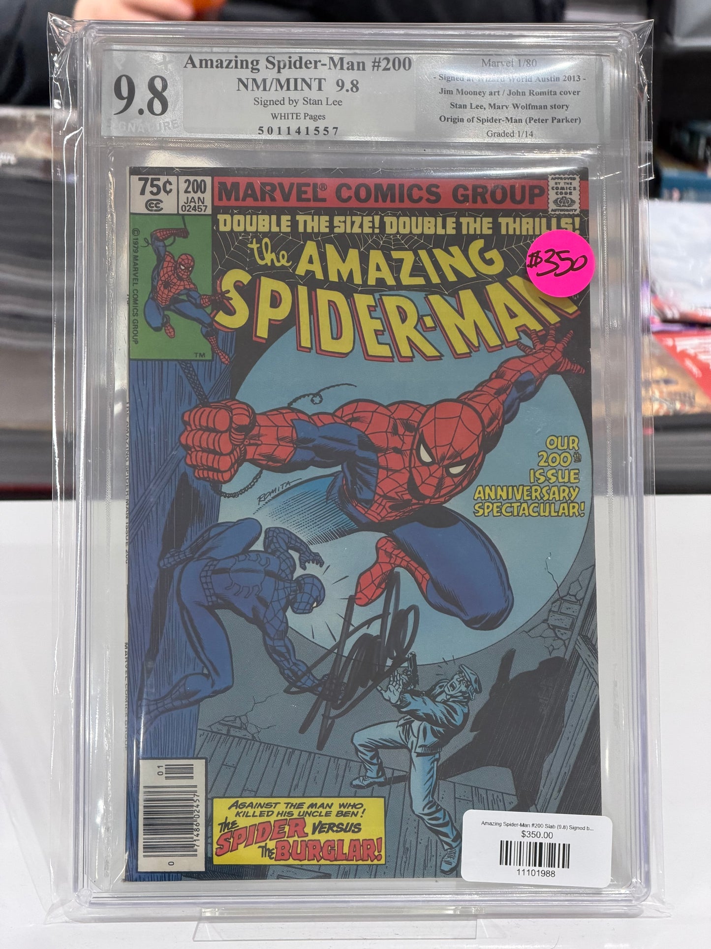 Amazing Spider-Man #200 Slab (9.8) Signed by Stan Lee