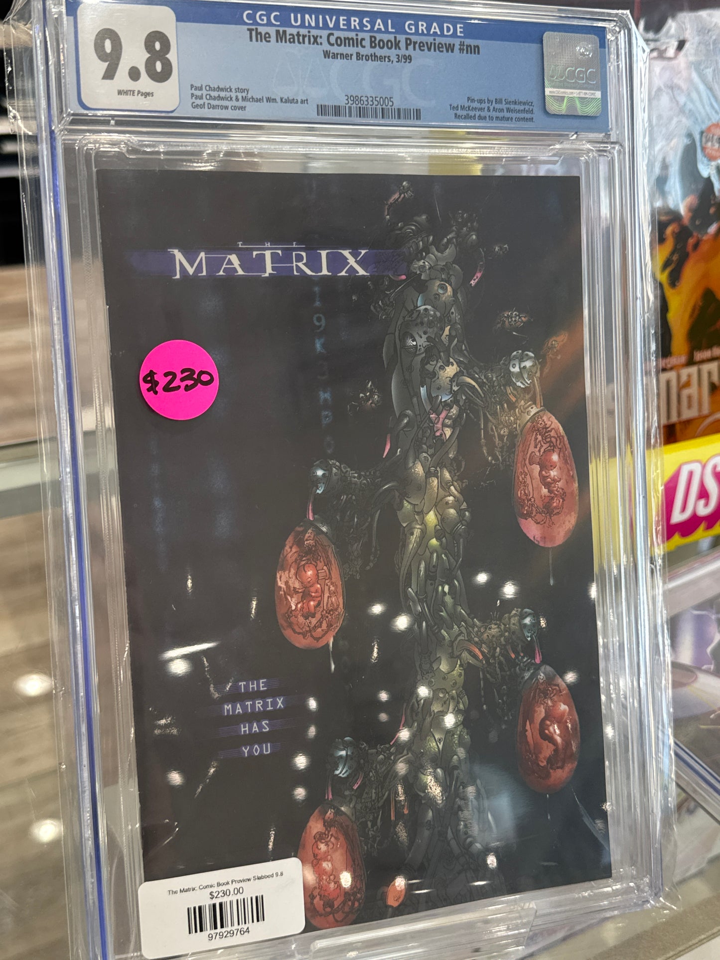 The Matrix: Comic Book Preview Slabbed 9.8