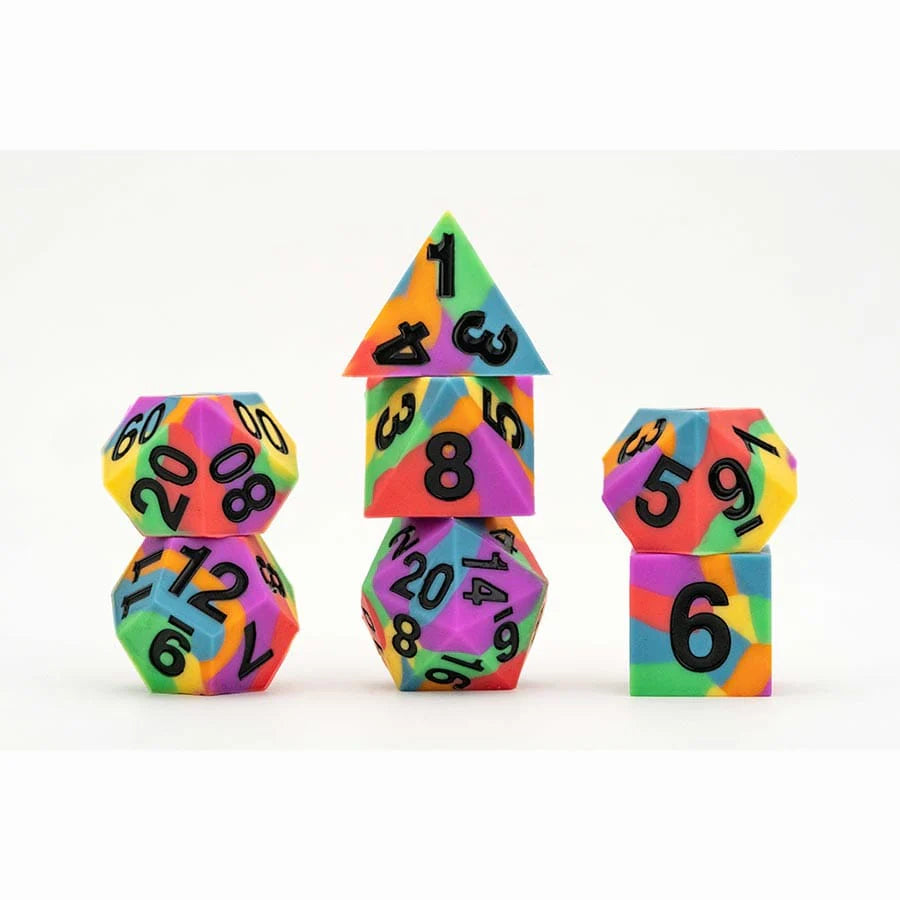 7RPG dice set Rainbow Flag