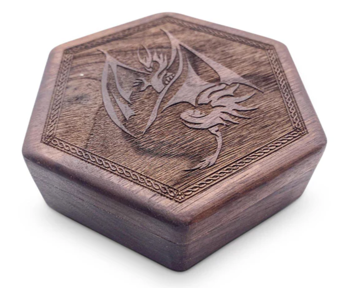 Norse Foundry Carved Wooden Dice Chest