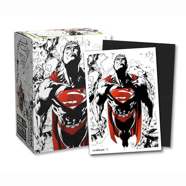 DRAGON SHIELD SLEEVES: MATTE DUAL ART: SUPERMAN CORE (RED-WHITE)