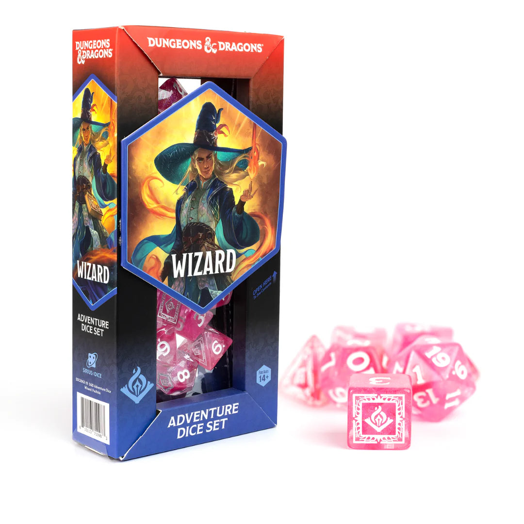 Dungeons & Dragons Adventure Dice - Wizard: Fuchsia