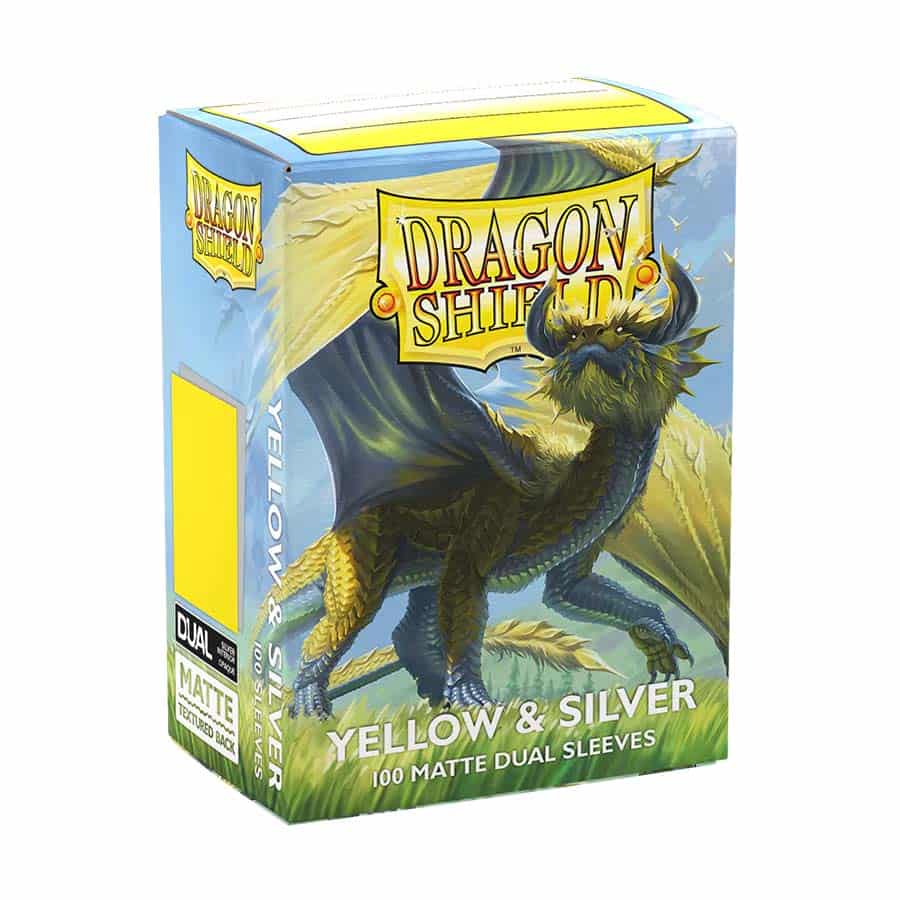 Dragon Shield Sleeves - Dual Matte - Yellow / Silver