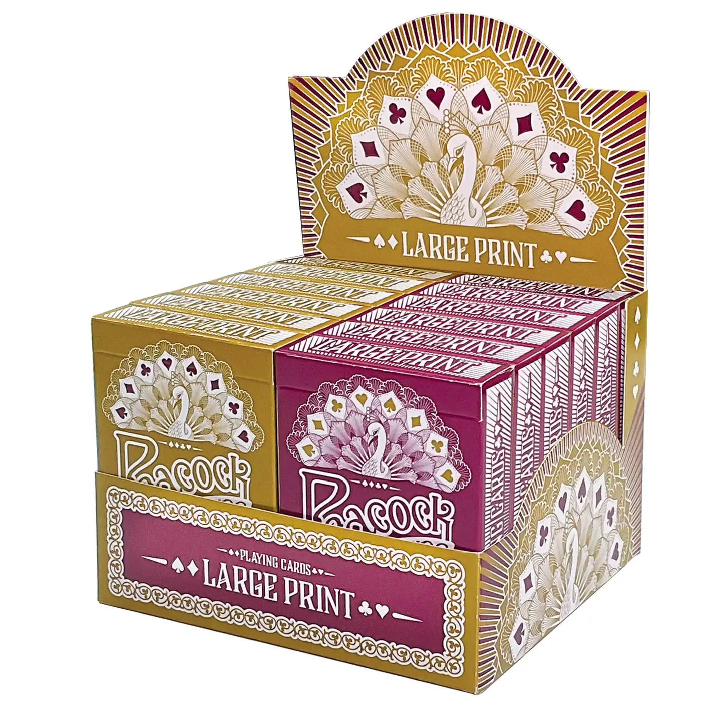 Peacock Playing Cards - Large Print