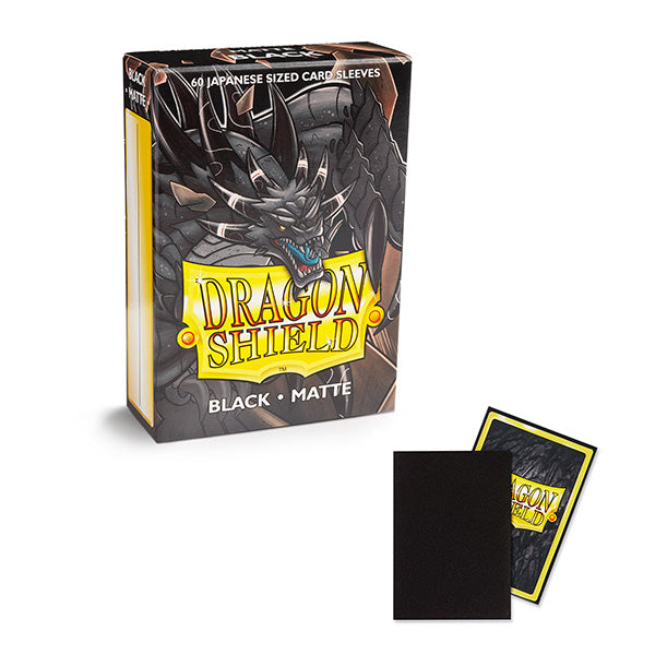 Dragon Shield Dual Matte Sleeves - Japanese Size - Matte Black