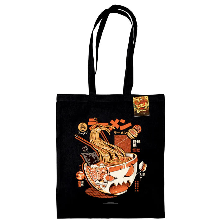 lustrata (Ramen X-Ray) Black Tote Bag