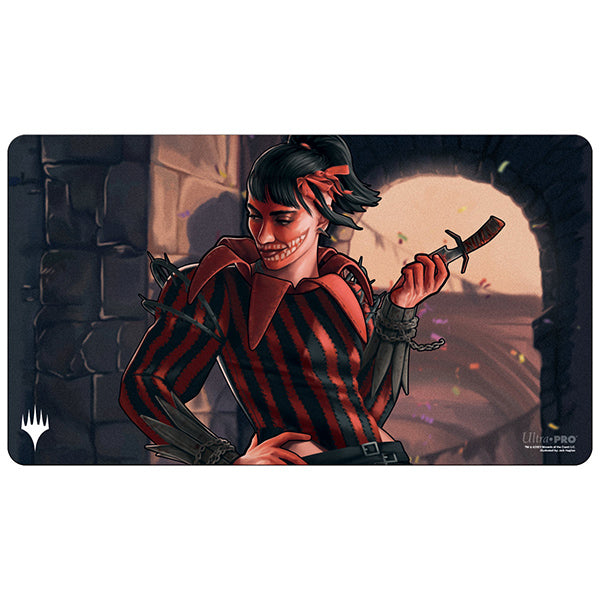 Magic Playmat- Murders at Karlov Manor- Massacre Girl, Known Killer Dossier