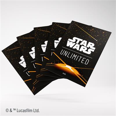 Star Wars Unlimited Premium Art Sleeves Card Back Orange