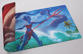 Magic Playmat: Reality Fracture - Double Sided - Kiora of Salt and Sand / Kiora of Fire and Ashes