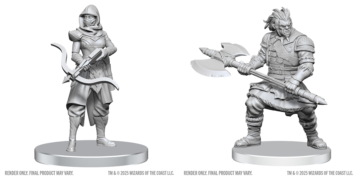 D&D: Nolzur`s Marvelous Unpainted Miniatures - Assassin & Berserker