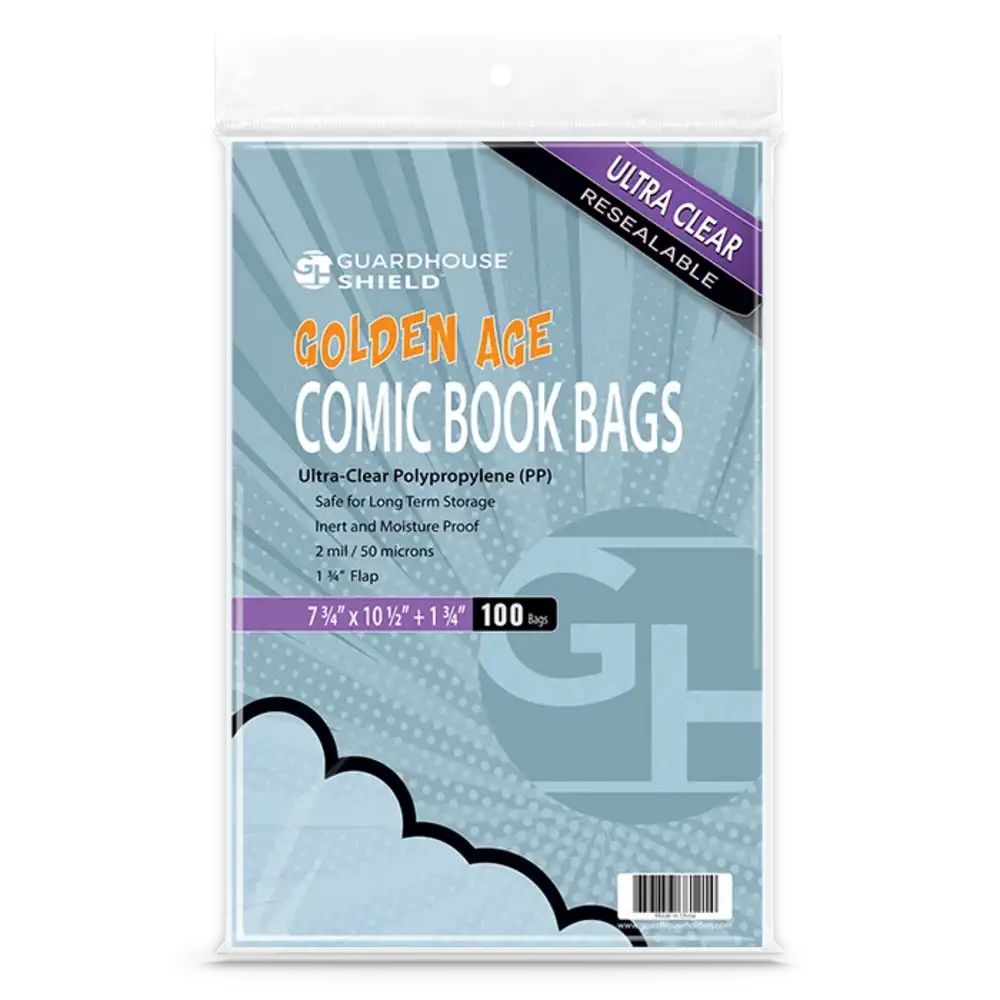 Guardhouse: Golden Resealable Comic Book Bag/Board Bundle - 7 3/4 x 10 1/2
