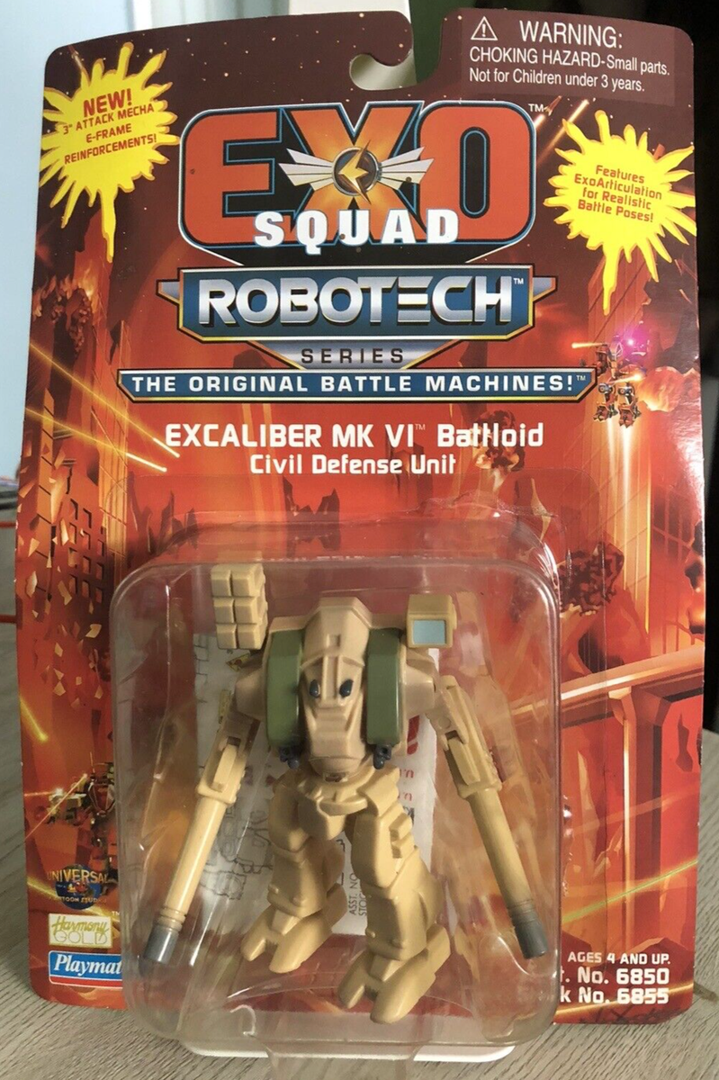 Playmates Exo Squad Robotech Excaliber MK VI Battloid Civil Defense Unit A4