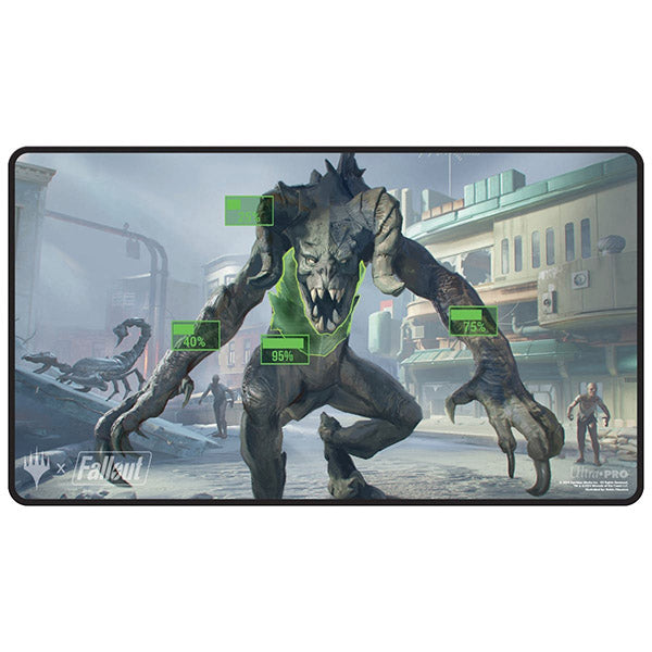 Magic Playmat- Black-Stitched- Fallout- V.A.T.S.