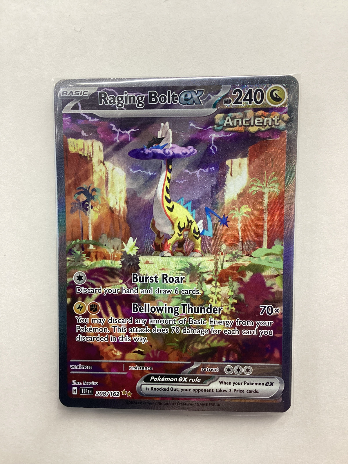 Raging Bolt ex (208/162) Temporal Forces - Illustration Rare