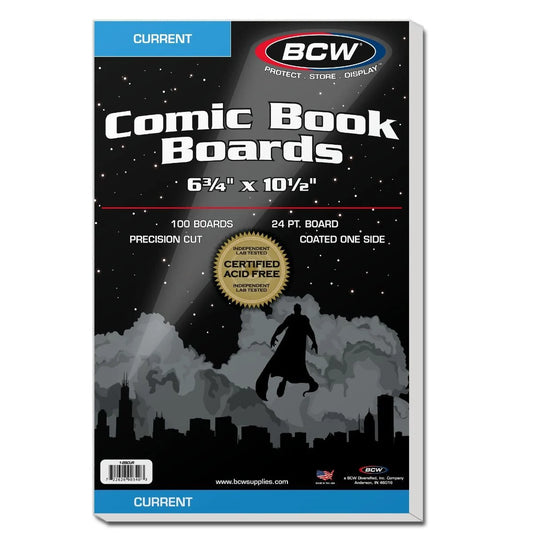 BCW: Current Comic Book Boards (6 3/4 x 10 1/2) - 100 Pack