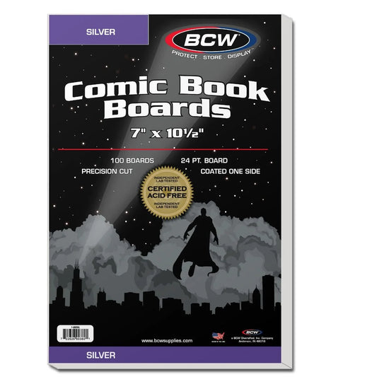 BCW: Silver Comic Book Boards (7 1/8 x 10 1/2)