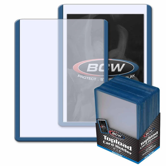 BCW: 3x4 Topload Card Holder - Blue Border