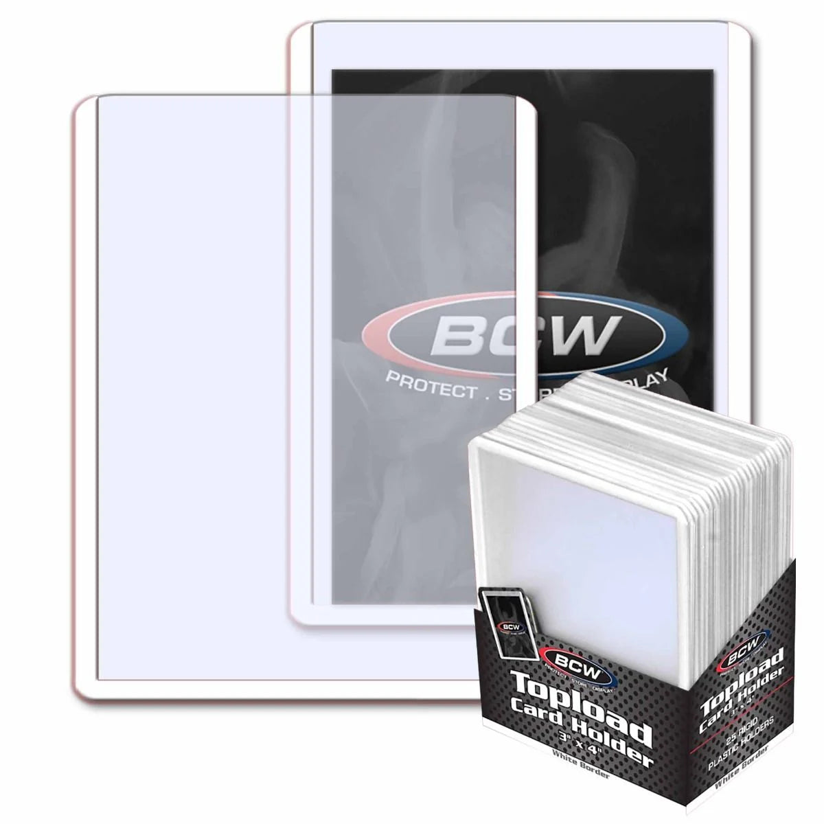 BCW: 3x4 Topload Card Holder - White Border