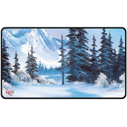 Playmat: Bob Ross - Winter Paradise Black Stitched