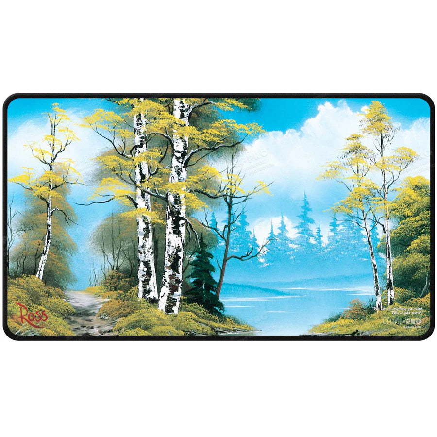 Playmat: Bob Ross - Lakeside Path Black Stitched