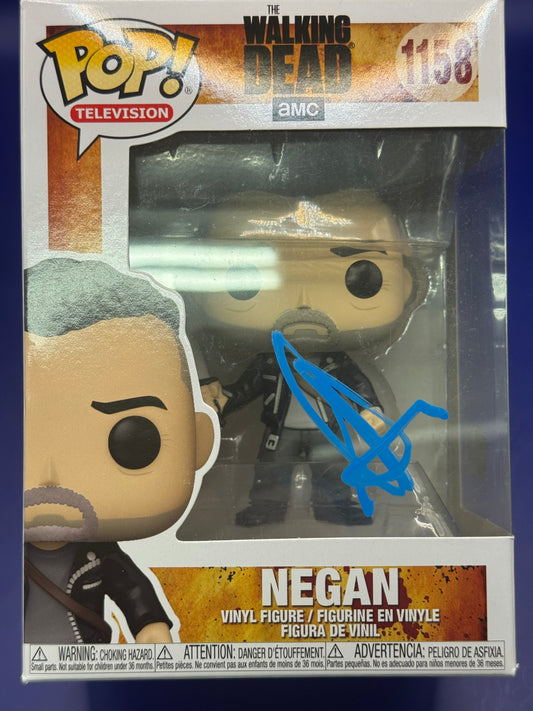 Funko Pop #1158 Negan Walking signed by Jeffery Dean Morgan (Beckett Authentication)
