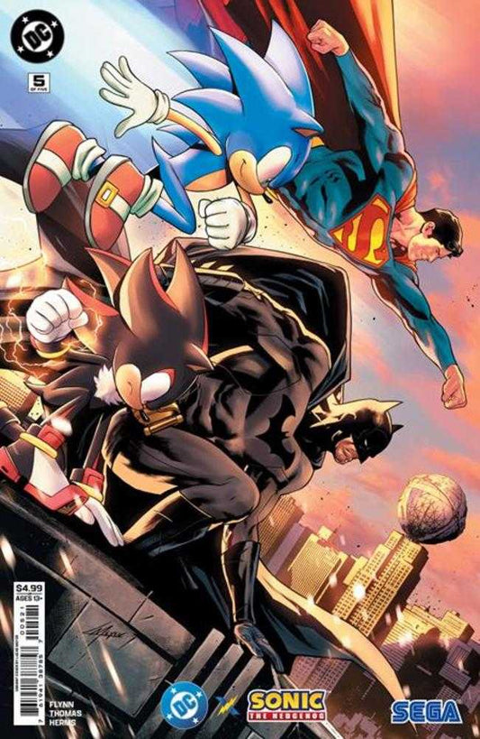 DC X Sonic The Hedgehog #5 (Of 5) Cover B Lucas Meyer Card Stock Variant