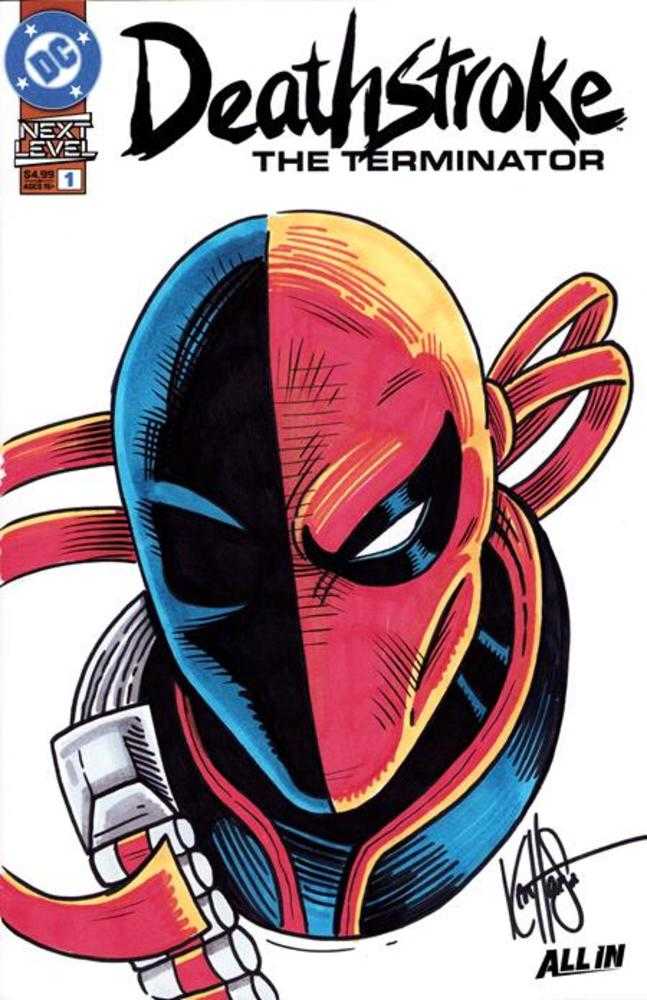 Df Deathstroke The Terminator #1 Signed And Remarked By Ken Haeser