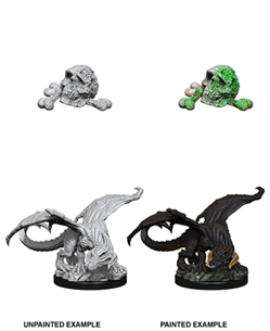 Dungeons & Dragons: Nolzur's Marvelous Unpainted Miniatures - W10 Black Dragon Wyrmling