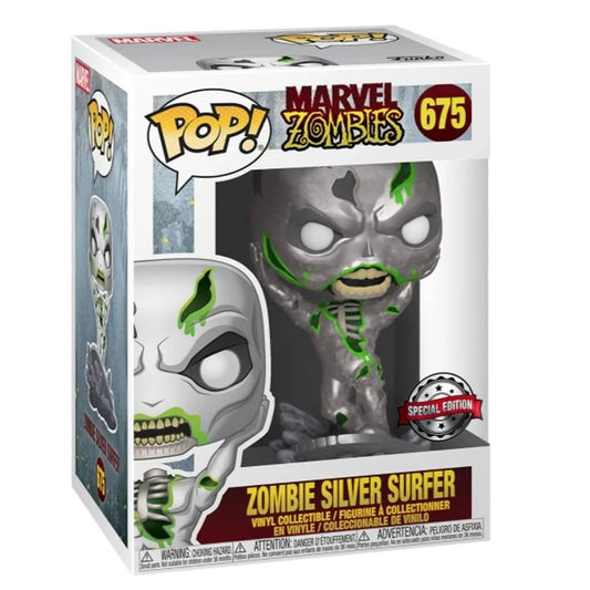 Funko Pop Marvel Zombies Silver Surfer Special Edition Zombie 675 Figure Collectible