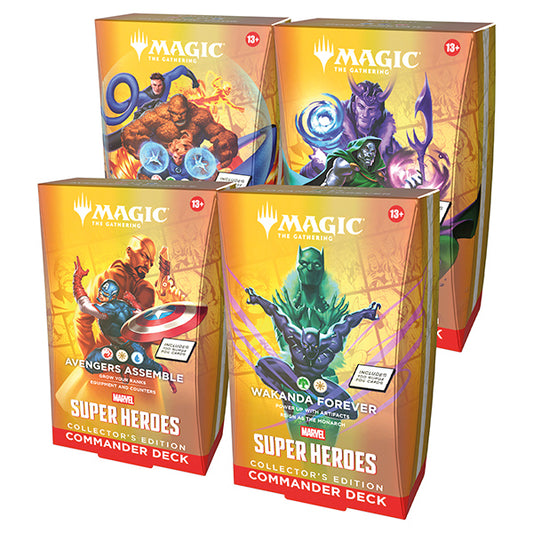 MTG: Universes Beyond- Marvel Super Heroes Commander Deck, Collector Edition Display