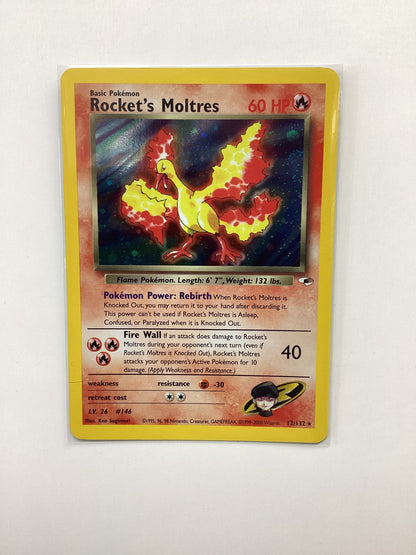 Rocket's Moltres (12/132) Gym Heroes - Holo Rare