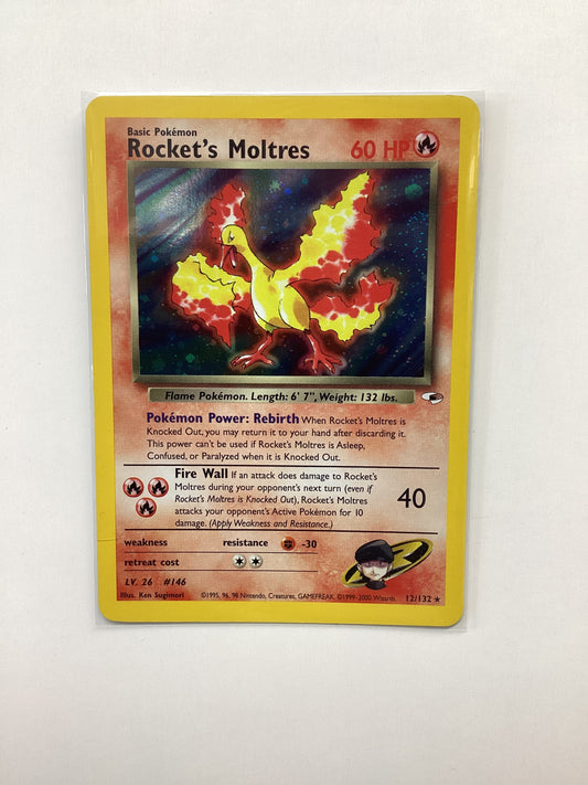 Rocket's Moltres (12/132) Gym Heroes - Holo Rare