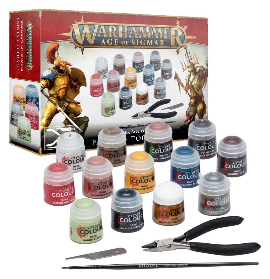 WARHAMMER AGE OF SIGMAR: PAINT + TOOLS SET