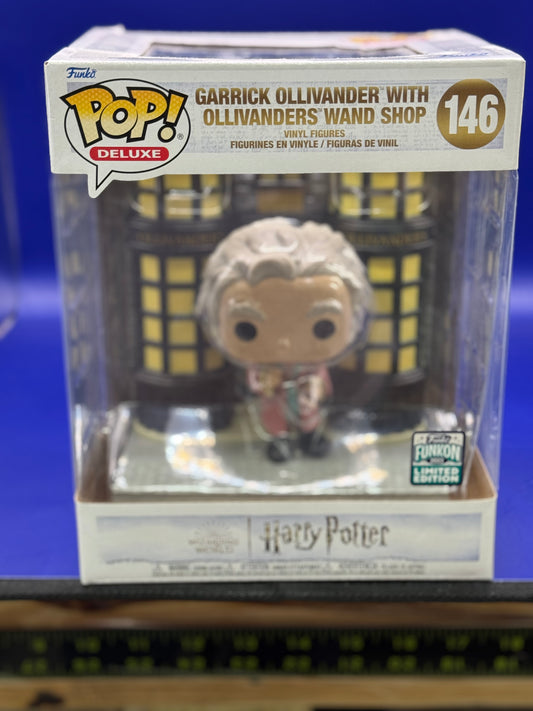 Funko Pop! Garrick Ollivander with Ollivanders Wand Shop #146 Exclusive