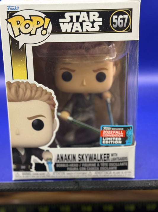 Funko Pop! Anakin Skywalker With Lightsabers #567 - Fall Con 2022