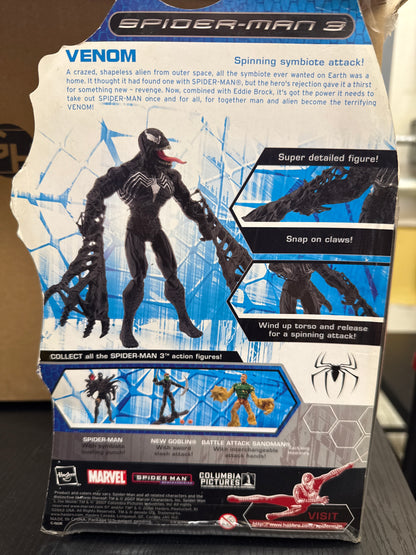 Marvel Spider-Man Movie 3 Venom (2007) Figure w/ Spinning Symbiote Attack Hasbro