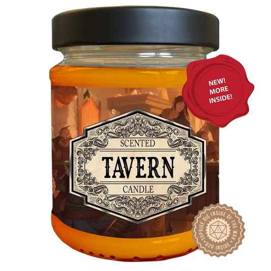 Scented Candle Tavern with Surprise D20 Dice