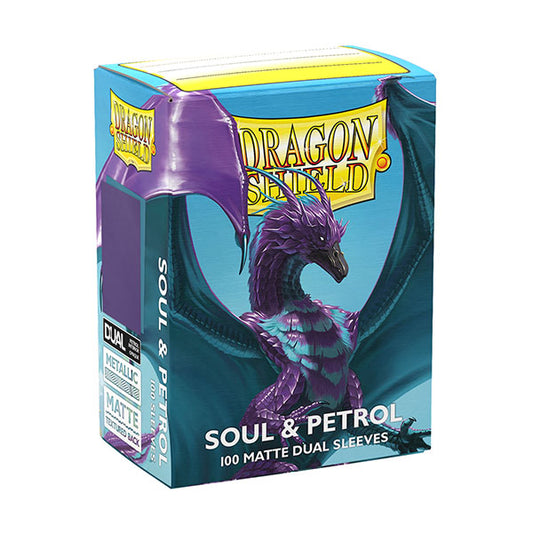Dragon Shield Dual Matte sleeves - Soul & Petrol, 100 ct