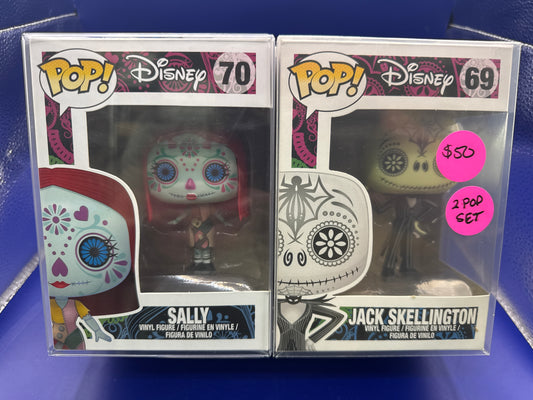 Funko Pop! Disney Day of the Dead Sally and Jack Set (#70 & #69)