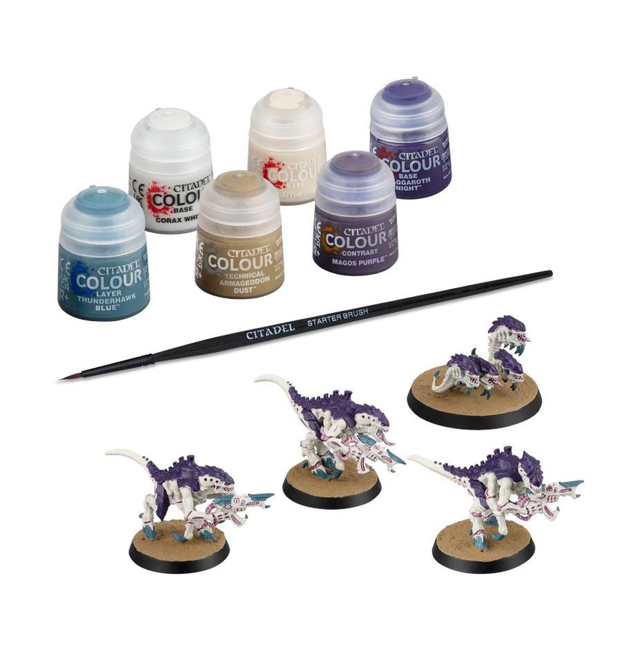 TYRANIDS: TERMAGANTS AND RIPPER SWARM + PAINTS SET