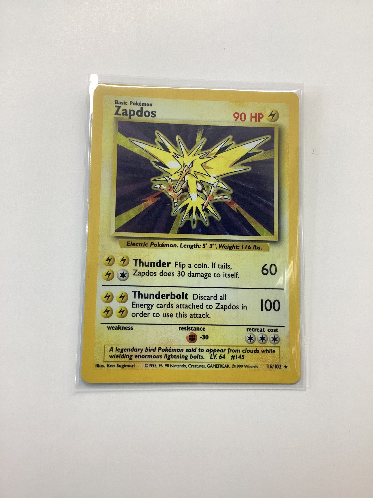 Zapdos (16/102) Base Set - Unlimited Holo Rare