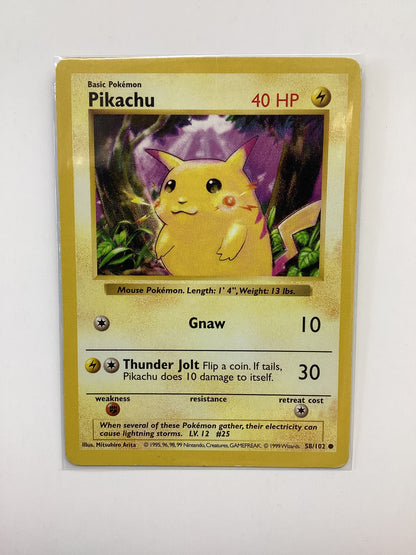 Pikachu (Red Cheeks) 58/102 (Base Set Shadowless)