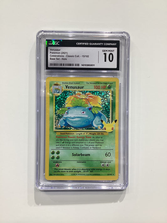 Venusaur (15/102) Celebrations: Classic Collection - CGC Gem Mint 10